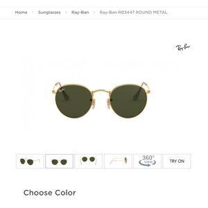 Ray-Ban Sunglasses RB3447 ROUND METAL
